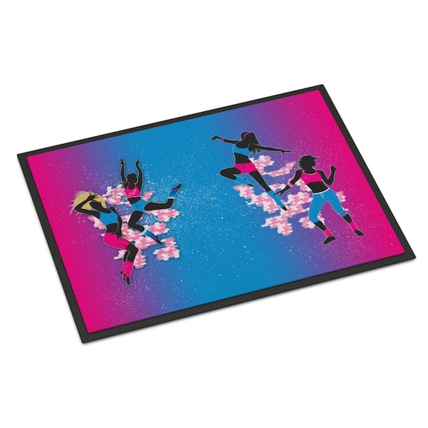 Carolines Treasures 18 x 27 in. Hip Hop in Pink Blue Indoor or Outdoor Mat BB5373MAT - main